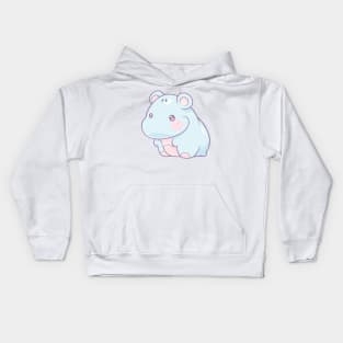 Little blue hippo Kids Hoodie